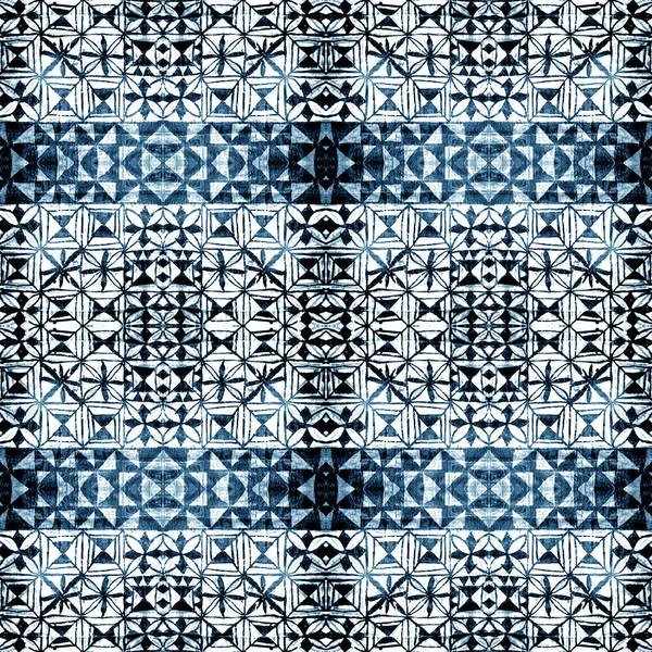 Geometric High Definition Repeat Boho Pattern Isolated White Canvas — Stock Photo, Image