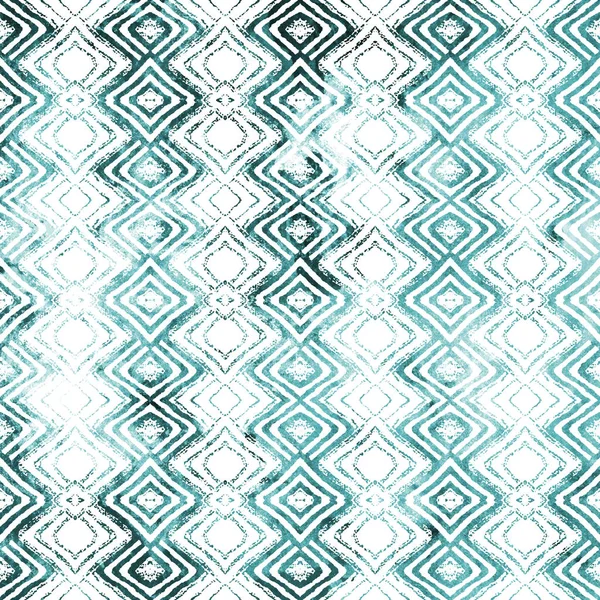 Geometric High Definition Repeat Boho Pattern Isolated White Canvas — Stock Photo, Image