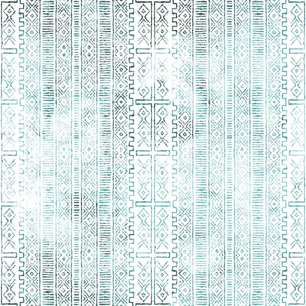 Geometric High Definition Repeat Boho Pattern Isolated White Canvas — Stock Photo, Image