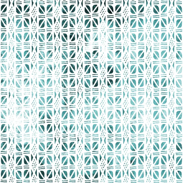 Geometric High Definition Repeat Boho Pattern Isolated White Canvas — Stock Photo, Image