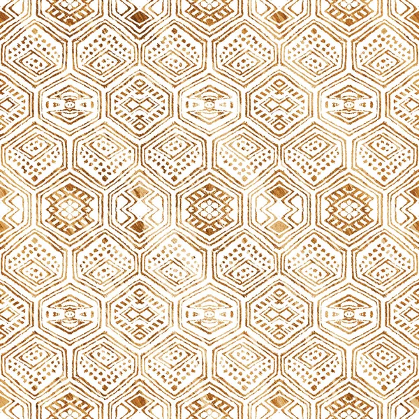 Geometric High Definition Repeat Boho Pattern Isolated White Canvas — Stock Photo, Image