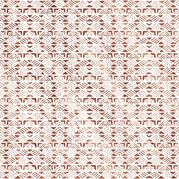 Geometrische High Definition Wiederholung Boho Muster Isoliert Auf Weißer Leinwand — Stockfoto