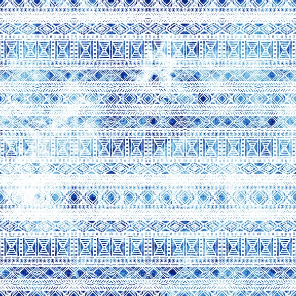 Geometric High Definition Repeat Boho Pattern Isolated White Canvas — Stock Photo, Image