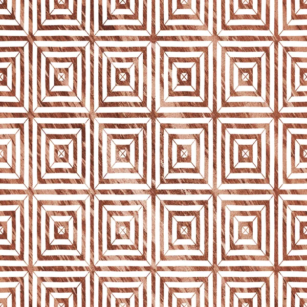 Geometric High Definition Repeat Boho Pattern Isolated White Canvas — Stock Photo, Image