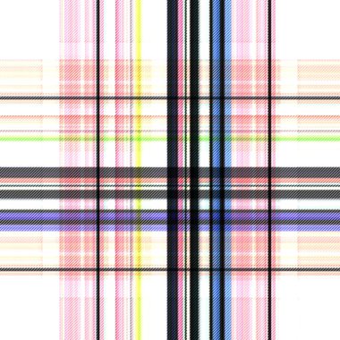 Çekler ve tartan örülmüş dokuyla modern klasik deseni tekrarlar