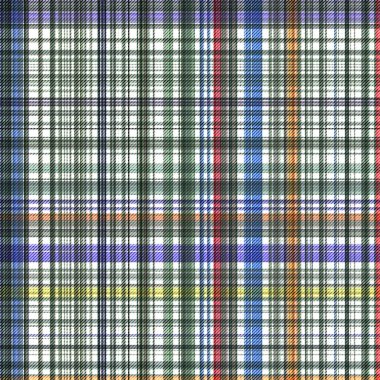 Çekler ve tartan örülmüş dokuyla modern klasik deseni tekrarlar