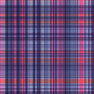 Çekler ve tartan örülmüş dokuyla modern klasik deseni tekrarlar