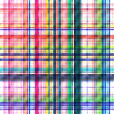 Çekler ve tartan örülmüş dokuyla modern klasik deseni tekrarlar
