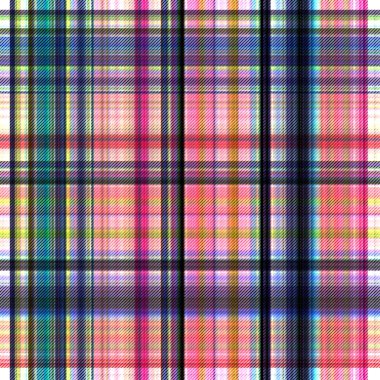 Çekler ve tartan örülmüş dokuyla modern klasik deseni tekrarlar