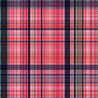 Çekler ve tartan örülmüş dokuyla modern klasik deseni tekrarlar