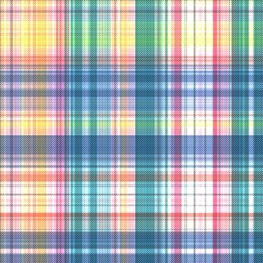 Çekler ve tartan örülmüş dokuyla modern klasik deseni tekrarlar