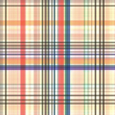 Çekler ve tartan örülmüş dokuyla modern klasik deseni tekrarlar