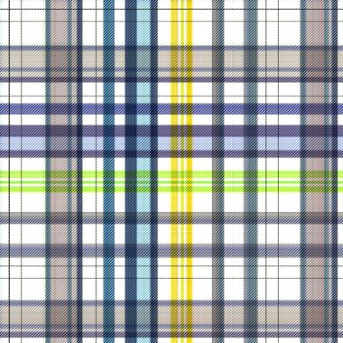 Çekler ve tartan örülmüş dokuyla modern klasik deseni tekrarlar