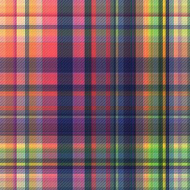 Çekler ve tartan örülmüş dokuyla modern klasik deseni tekrarlar