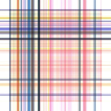 Çekler ve tartan örülmüş dokuyla modern klasik deseni tekrarlar