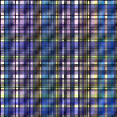 Çekler ve tartan örülmüş dokuyla modern klasik deseni tekrarlar
