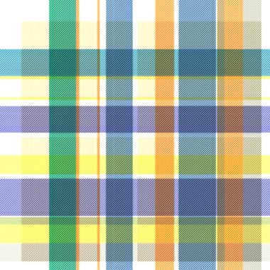 Çekler ve tartan örülmüş dokuyla modern klasik deseni tekrarlar