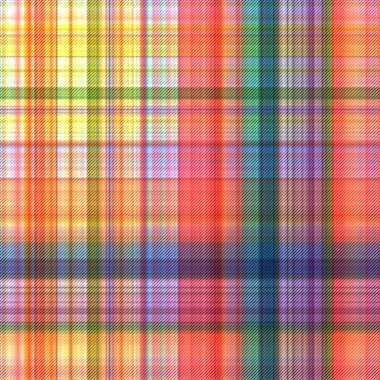 Çekler ve tartan örülmüş dokuyla modern klasik deseni tekrarlar