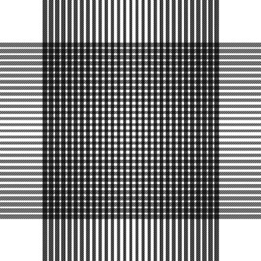 Çekler ve tartan örülmüş dokuyla modern klasik deseni tekrarlar