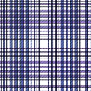 Çekler ve tartan örülmüş dokuyla modern klasik deseni tekrarlar