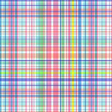Çekler ve tartan örülmüş dokuyla modern klasik deseni tekrarlar