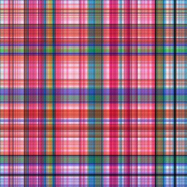Çekler ve tartan örülmüş dokuyla modern klasik deseni tekrarlar