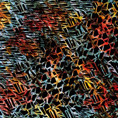 Doku yüzeyinde izole edilmiş yüksek çözünürlüklü boho geometrik desen