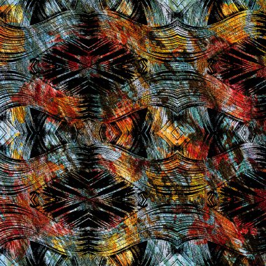 Doku yüzeyinde izole edilmiş yüksek çözünürlüklü boho geometrik desen