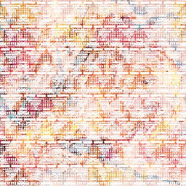 Doku yüzeyinde izole edilmiş yüksek çözünürlüklü boho geometrik desen