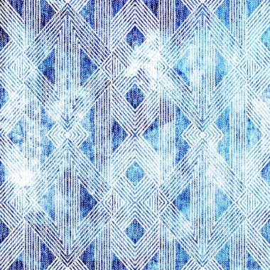 Doku yüzeyinde izole edilmiş yüksek çözünürlüklü boho geometrik desen