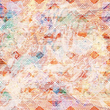 Geometrik yüksek çözünürlüklü tekrar boho deseni bir doku yüzeyinde izole