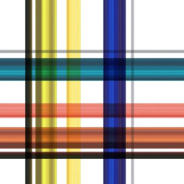 Çekler ve tartansız örgü dokusu ile modern klasik şablonu tekrarlar