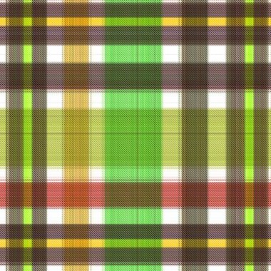 Çekler ve tartansız örgü dokusu ile modern klasik şablonu tekrarlar