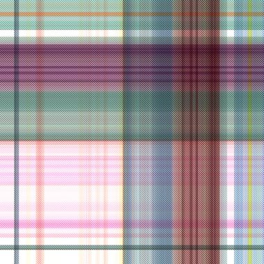 Çekler ve tartansız örgü dokusu ile modern klasik şablonu tekrarlar