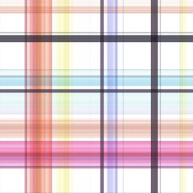 Çekler ve tartansız örgü dokusu ile modern klasik şablonu tekrarlar