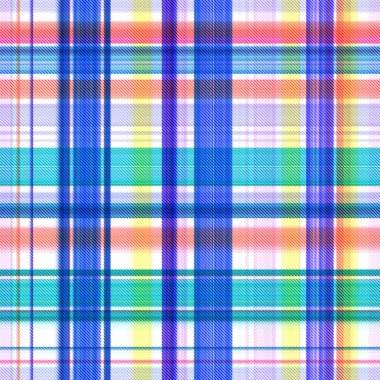 Çekler ve tartansız örgü dokusu ile modern klasik şablonu tekrarlar