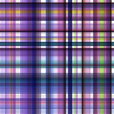 Çekler ve tartansız örgü dokusu ile modern klasik şablonu tekrarlar