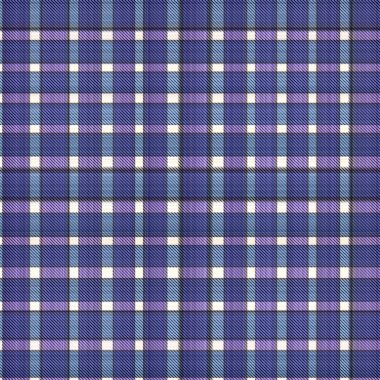 Çekler ve tartansız örgü dokusu ile modern klasik şablonu tekrarlar