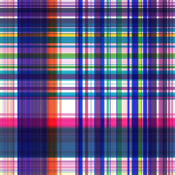 Checks Tartan Naadloze Herhaling Modern Klassiek Patroon Met Geweven Textuur — Stockfoto