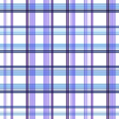 Çekler ve tartansız örgü dokusu ile modern klasik şablonu tekrarlar