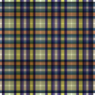 Çekler ve tartansız örgü dokusu ile modern klasik şablonu tekrarlar