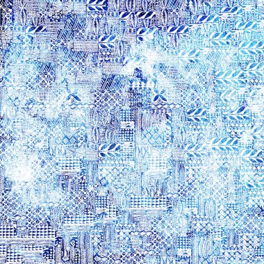 Doku yüzeyinde izole edilmiş yüksek çözünürlüklü boho geometrik desen