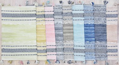 Hand Woven, Tufted Rugs and Carpet with trending patterns and colors in high resolution