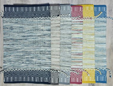 Hand Woven, Tufted Rugs and Carpet with trending patterns and colors in high resolution