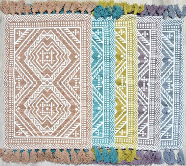 Hand Woven, Tufted Rugs and Carpet with trending patterns and colors in high resolution