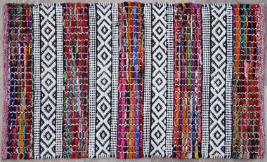 Yüksek çözünürlüklü el dokuması kilim ve halı motifleri ve renkleri