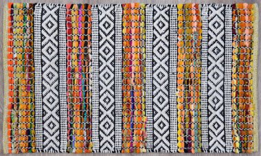 Yüksek çözünürlüklü el dokuması kilim ve halı motifleri ve renkleri