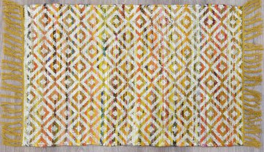 Yüksek çözünürlüklü el dokuması kilim ve halı motifleri ve renkleri