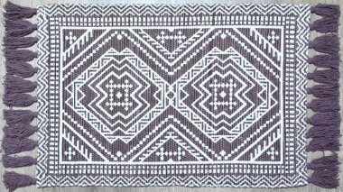 Yüksek çözünürlüklü el dokuması kilim ve halı motifleri ve renkleri