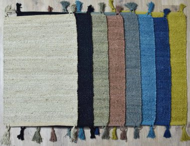 Yüksek çözünürlüklü orijinal el dokuması kilim ve halı motifleri ve renkleri